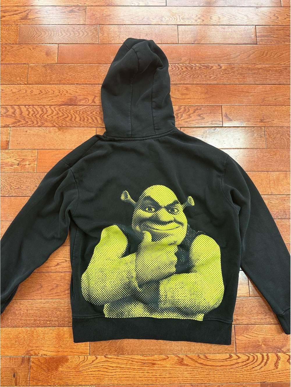 DreamWorks Shrek Hoodie L Black Double Sided Graphic